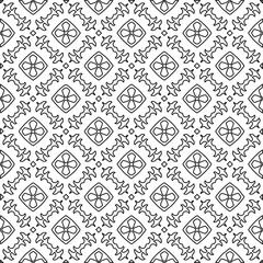 Stylish texture with figures from lines.
Abstract geometric black and white pattern for web page, textures, card, poster, fabric, textile. Monochrome graphic repeating design. 