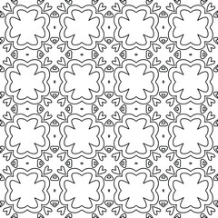 Stylish texture with figures from lines.
Abstract geometric black and white pattern for web page, textures, card, poster, fabric, textile. Monochrome graphic repeating design. 