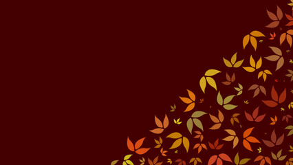 Autumn background in leaves. - obrazy, fototapety, plakaty