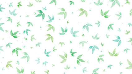 Background in watercolor leaves. - obrazy, fototapety, plakaty
