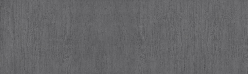 Grey color painted plywood wide texture. Wooden surface top view. Gray wood panoramic background