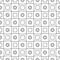 Stylish texture with figures from lines.
Abstract geometric black and white pattern for web page, textures, card, poster, fabric, textile. Monochrome graphic repeating design. 