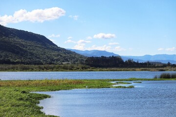 Fototapeta na wymiar Photograph of Lagoa do Marcelino in Osório in Rio Grande do Sul, Brazil.