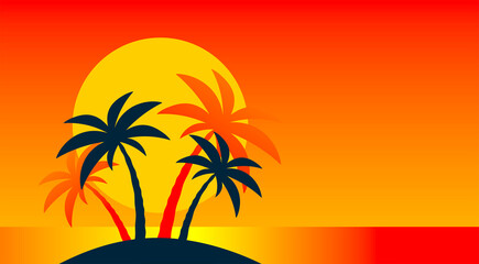 Fototapeta na wymiar palme, isola tropicale, vacanze, 
