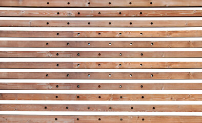 Background of horizontal wooden slats.