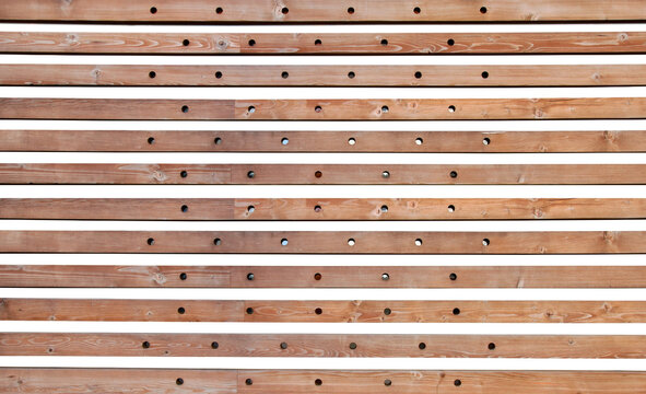 Background of horizontal wooden slats.
