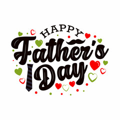 Happy father's day greeting card design typography hand lettering premium vector.