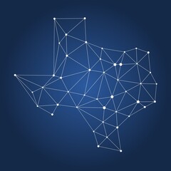 Texas state connected dots map