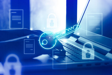 digital key and privacy management policy for cyber security , security awareness concept