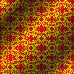 Royal vector textile on green background, luxury green royal wallpaper, layout design, poster template, background, art