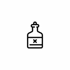 Liquor, Drink, Grog, Poison Outline Icon, Logo, and illustration