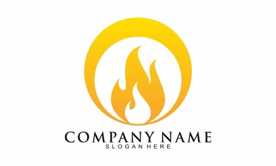 Simple fire illustration vector logo