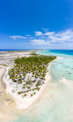 Aerial view of the Tikehau atoll, French Polynesia