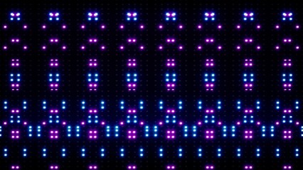 Glowing Purple and Blue Dotted Pattern Lights