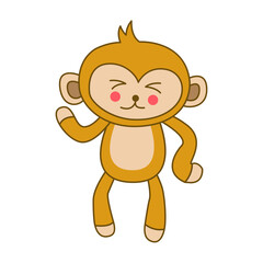 clip art of monkey with cartoon design