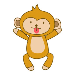 clip art of monkey with cartoon design