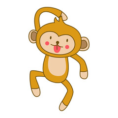 clip art of monkey with cartoon design