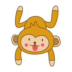 clip art of monkey with cartoon design