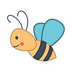 clip art of bee with cartoon design