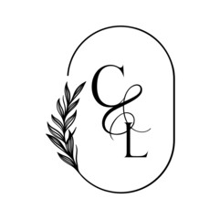 lc, cl, Elegant Wedding Monogram, Wedding Logo Design, Save The Date Logo