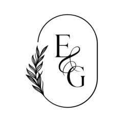 ge, eg, Elegant Wedding Monogram, Wedding Logo Design, Save The Date Logo