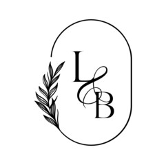 bl, lb, Elegant Wedding Monogram, Wedding Logo Design, Save The Date Logo