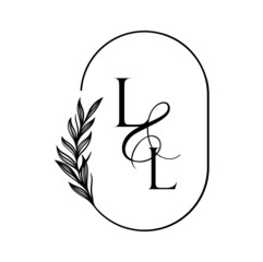 ll, ll, Elegant Wedding Monogram, Wedding Logo Design, Save The Date Logo