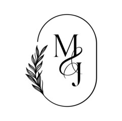 jm, mj, Elegant Wedding Monogram, Wedding Logo Design, Save The Date Logo