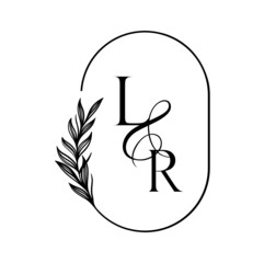 rl, lr, Elegant Wedding Monogram, Wedding Logo Design, Save The Date Logo