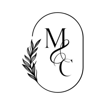 cm, mc, Elegant Wedding Monogram, Wedding Logo Design, Save The Date Logo
