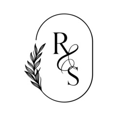 sr, rs, Elegant Wedding Monogram, Wedding Logo Design, Save The Date Logo