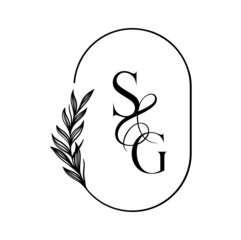 gs, sg, Elegant Wedding Monogram, Wedding Logo Design, Save The Date Logo