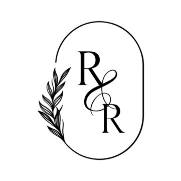 rr, rr, Elegant Wedding Monogram, Wedding Logo Design, Save The Date Logo