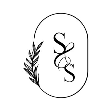 ss, ss, Elegant Wedding Monogram, Wedding Logo Design, Save The Date Logo