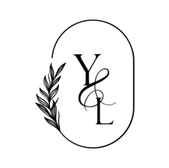 ly, yl, Elegant Wedding Monogram, Wedding Logo Design, Save The Date Logo
