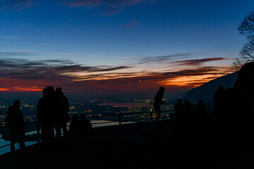 Fototapeta premium sunset in the mountains