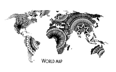 vector graphic illustration of a world map
