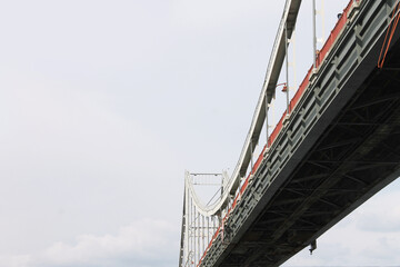 Fototapeta premium building bridge in the sky at Kyiv. Ukraine bridge