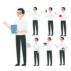 Teacher character design presenting concept