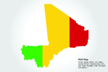 Obraz premium Mali Map stripes. Vector illustration Color on White Backgound