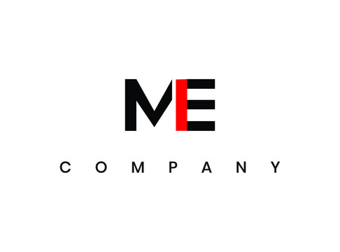 Letter ME luxury logo template element, creative modern monogram logo letter M E. vector simple initial design, m logo, l logo