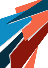 Abstract geometric shapes in different colors. Sharp triangles. Can be used for wallpapers, posters, presentations, brochures, covers, banners, advertisements. Vector