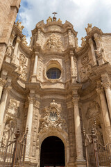 Fototapeta na wymiar The baroque door of the Irons in Valencia
