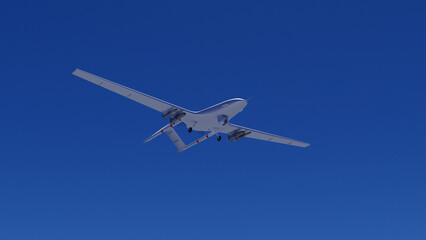 UAV Drone 'unmanned aerial vehicle' Turkey's UAV 3D illustration