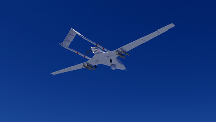 UAV Drone 'unmanned aerial vehicle' Turkey's UAV 3D illustration