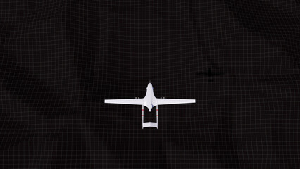 Obraz premium UAV Drone 'unmanned aerial vehicle' Turkey's UAV 3D illustration