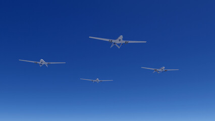 UAV Drone 'unmanned aerial vehicle' Turkey's UAV 3D illustration