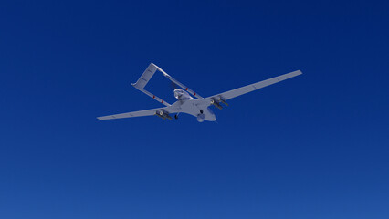 UAV Drone 'unmanned aerial vehicle' Turkey's UAV 3D illustration
