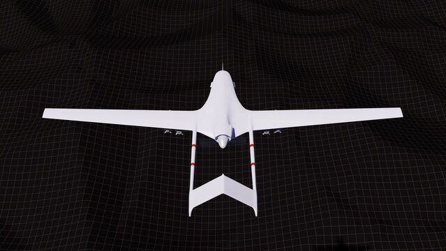 UAV Drone 'unmanned aerial vehicle' Turkey's UAV 3D illustration