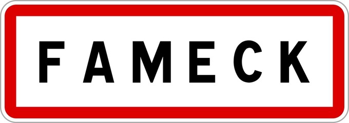 Panneau entrée ville agglomération Fameck / Town entrance sign Fameck